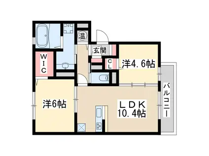 エル・セレーノ江坂イースト(2LDK/1階)の間取り写真