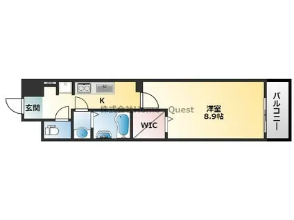 ルミエール光町III(1K/5階)の間取り写真