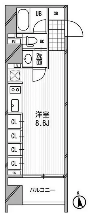 アーデン芝公園 7階階 間取り