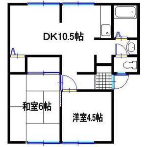 エクセル山崎(2LDK/2階)の間取り写真