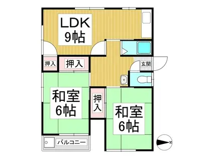 ファミールサカイ(2LDK/2階)の間取り写真