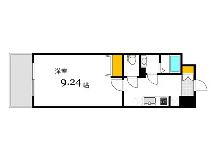 第30友建ビル(1K/6階)の間取り写真