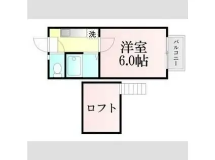 MYST(1K/2階)の間取り写真