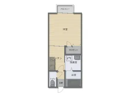 サニーヒルコーポA(1K/2階)の間取り写真