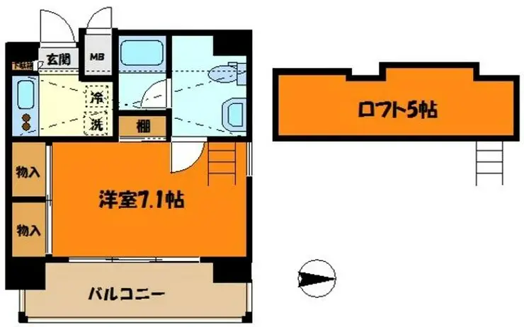シュロス武蔵新城 6階階 間取り
