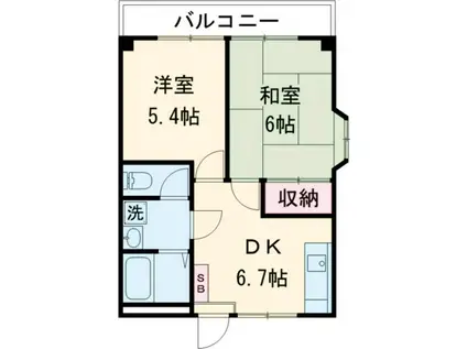 ハヤシビル(2DK/3階)の間取り写真