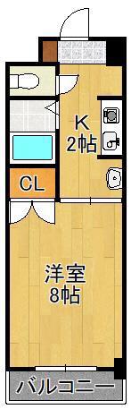 松井ビル(1K/4階)の間取り写真