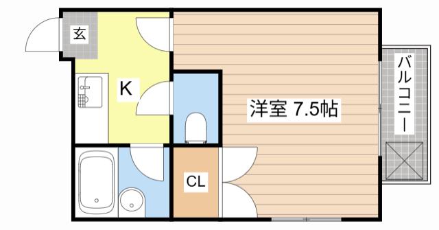 レイクパレスNASUII(1K/1階)の間取り写真