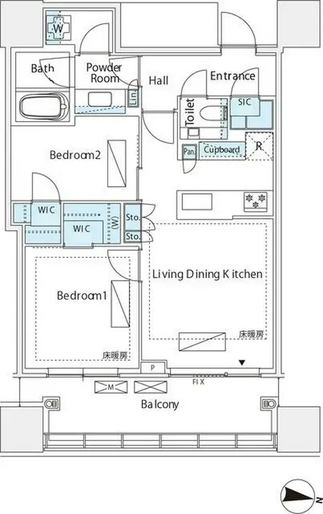 パークコート渋谷 ザ タワー 26階階 間取り