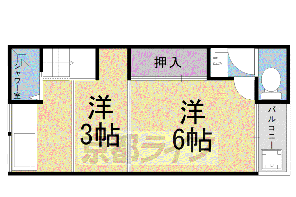 いずみ荘(2K/2階)の間取り写真