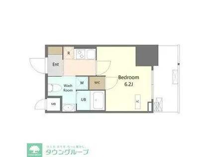 ALIVIS船橋イースト・ウエスト(1K/11階)の間取り写真