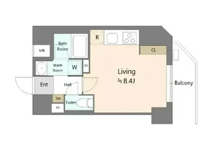 アリビス本郷三丁目(1K/2階)の間取り写真