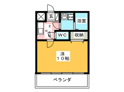I.S.M II(1K/3階)の間取り写真