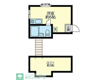 サンラザール長沼(ワンルーム/1階)の間取り写真