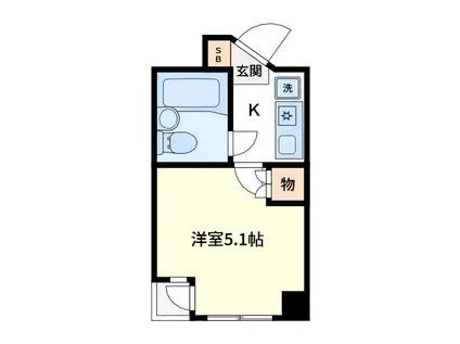 メゾンながとろ(1K/4階)の間取り写真