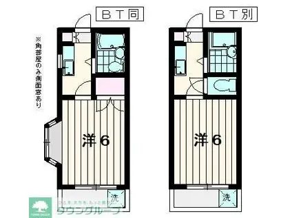 アメニティ南陽台(1K/1階)の間取り写真