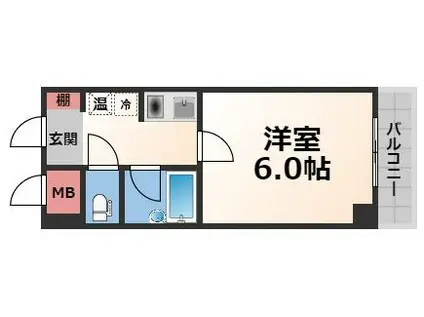 ラ・フェリオ新深江(1K/4階)の間取り写真