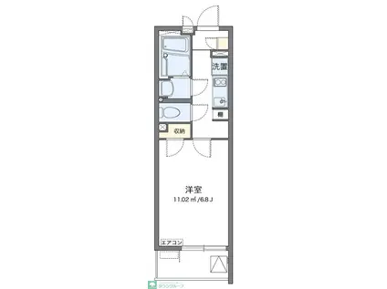 クレイノアリエッタ(1K/3階)の間取り写真