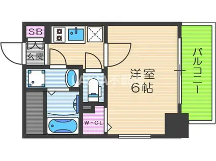 エスリード大阪ドームCERCA(1K/3階)の間取り写真