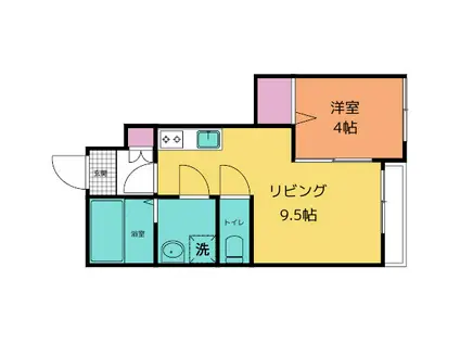 STAR TERRACE 福室(1LDK/1階)の間取り写真