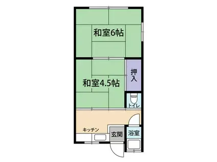 今川文化(2K/1階)の間取り写真