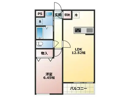 PINE RESIDENCEIII(1LDK/2階)の間取り写真