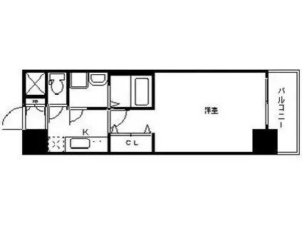 アドバンス三宮シュロス(1K/3階)の間取り写真