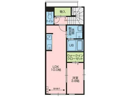 CASA MY FAMILIAR(1LDK/2階)の間取り写真
