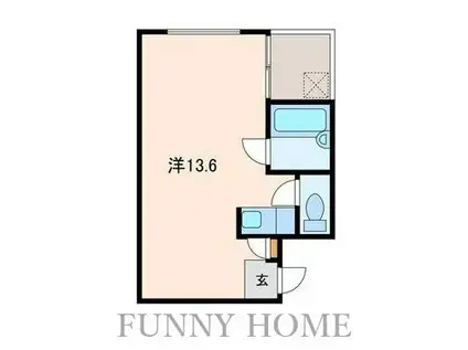 T′S GARDEN CHITOSE FUNABASHI(ワンルーム/2階)の間取り写真