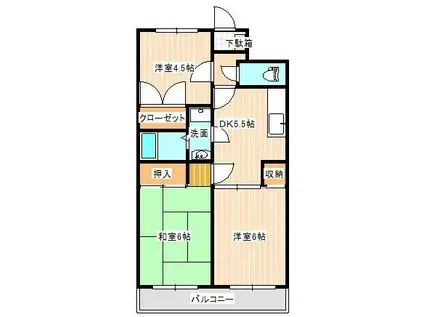 レトゥールビヨン松小田IV(3DK/3階)の間取り写真