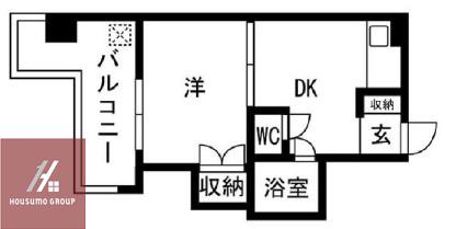 シオザキビルNO3(1DK/5階)の間取り写真