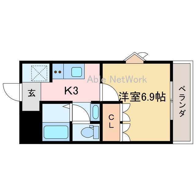 コンフォルト(1K/2階)の間取り写真