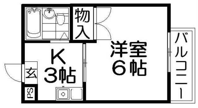 クレール白井(1K/1階)の間取り写真