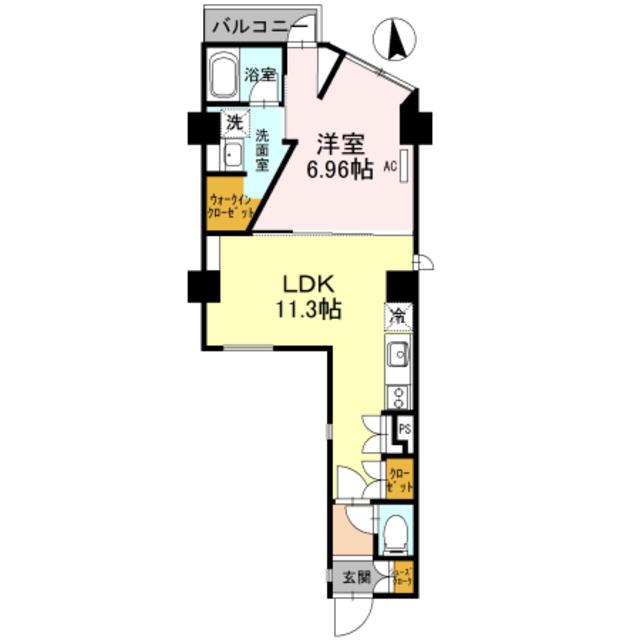 KITOIYASU(1LDK/3階)の間取り写真