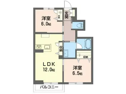 シャーメゾン釜利谷東(2LDK/1階)の間取り写真