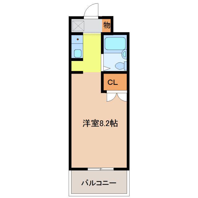 ジョアメゾン大針(ワンルーム/1階)の間取り写真