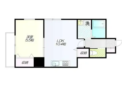 ファミール石原(1LDK/1階)の間取り写真