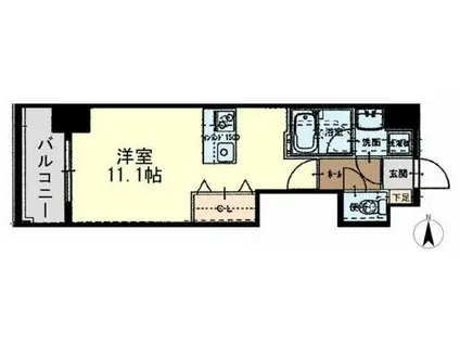 ガーデン富田町(ワンルーム/7階)の間取り写真