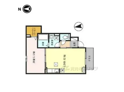 プルミエールケイトⅡ(1LDK/1階)の間取り写真