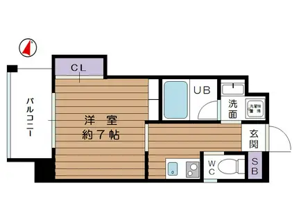 メゾン・エスパシオ(1K/3階)の間取り写真