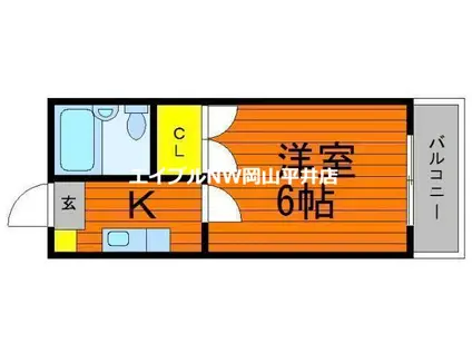 サンレック中井(1K/4階)の間取り写真