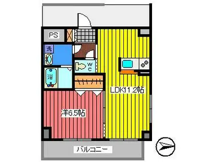 セレニティ観音山(1LDK/5階)の間取り写真