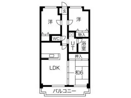 コンダクトヴィレッジ春日南(3LDK/1階)の間取り写真