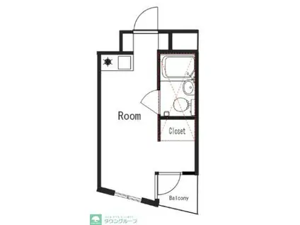 クラウディスプーン(ワンルーム/4階)の間取り写真