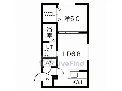 FAIR BIANCA UNO(1LDK/3階)の間取り写真