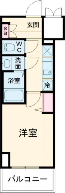 CREST TAPP DITA 神戸西パークフロント(1K/2階)の間取り写真