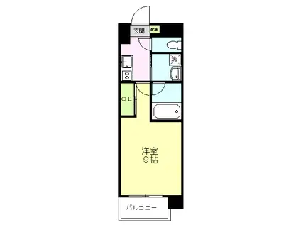 カンファーツリー(1K/2階)の間取り写真