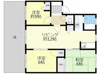 サンヴィレッヂ あいおい(3LDK/1階)の間取り写真