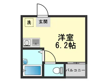 イースタイル江戸川(ワンルーム/3階)の間取り写真