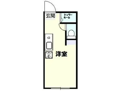 ルームズ中野A棟(ワンルーム/1階)の間取り写真